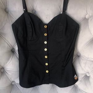 Guess Jeans corset button up tank